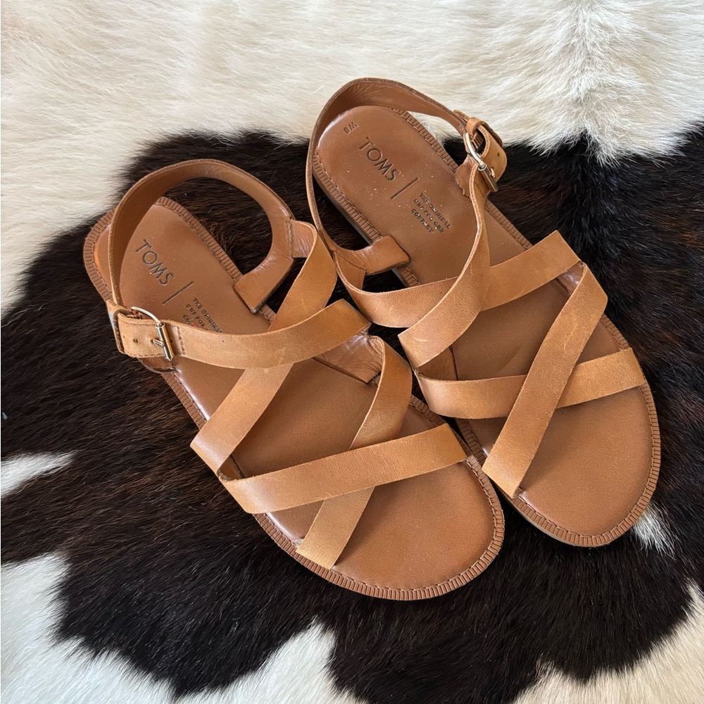 TOMS Women's Brown Strappy Sandals